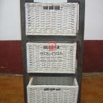 Delicate zone basket drawer three layer storage cabinet