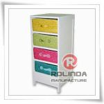 Delicate different color belt basket drawer storage cabinet-RC-0003