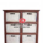 Wooden Basket Drawer Chest