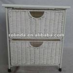 willow coloured rattan cabint