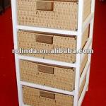 K/D MDF top and paulownia wood frame with PP collapsible drawers