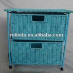 K/D metal frame with 2 foldable paper rope drawers