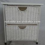 metal frame with 2 foldable paper rope drawers