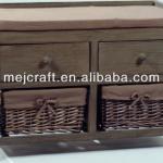 unique wooden frame small wicker drawer cabinet-712343