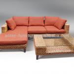 Deluxe hotel rattan indoor sectional sofa