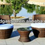 Stackable 3 Piece Woven Rattan Outdoor Chat Set Item # KD-S1026