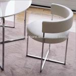 leather dining chair with stainless steel