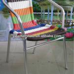 aluminum rattan commercial bistro bar chairs with chrome YC028