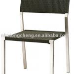 Garden Stainless steel and PE Rattan stackable Chair-RC005R