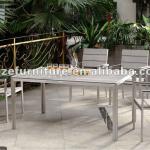 New Style Aluminum Plastic Wood Garden Dining Set