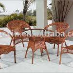 outdoor PE rattan coffee table and chair
