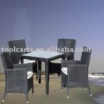 Rattan dining table and chair