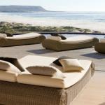 Luxury Sunbed Design Outdoor Furniture (1.2mm Alu frame powder coated + anti UV PE rattan)-WACL-037