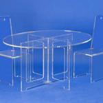 plexiglass acrylic table and chair