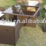 outdoor wicker table and chair set