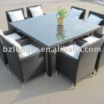 outdoor and indoor rattan garden furniture dinner table sets