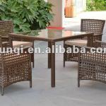 Blown wide rattan dinning table and chair/modern dinning/