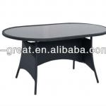 OVAL K/D OUTDOOR RATTAN TABLE-9106001