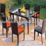 outdoor rattan dining table