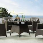 2012 new rattan furniture table and chairs set LY0036