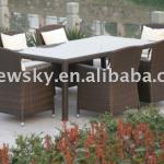 outdoor wicker dining table and chair