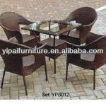 garden rattan aluminium outdoor set 4chairs tables-YPS011