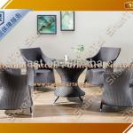 2013 hot sale Outdoor Rattan table and three chair set