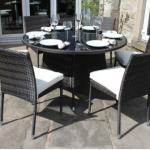 All Weather Rattan 6 Seat Round Dining Set Outdoor Garden Furniture