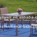 2014 NEW DESIGN STYLISH PLASTIC WICKER ALL WEATHER DINING SET,AWRF5015,METAL FURNITURE,UV-RESISTANT,MANUFACTURER