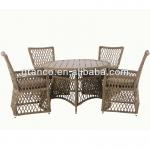 Granco KAL911 gray rattan wicker furniture dining set