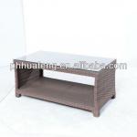 Modern outdoor furniture with rattan coffee table