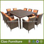 GOOD QUALITY HOTEL BIG LONG RATTAN OUTDOOR TABLE SET-2107+2039