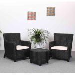 comfortable outdoor PE rattan combine dining set two chair with one tea table(TZC-DS-013)-TZC-DS-013