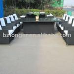 outdoor and indoor rattan garden furniture dinner table sets