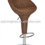 Adjustable swivel rattan weave bar stool XH-160