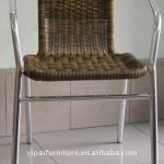 aluminum outdoor rattan wicker chairs-YC028 Welding frame with logo