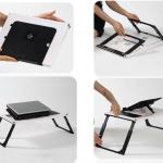 Portable lightweight laptop computer cooling desk