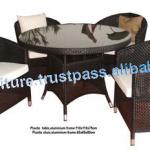 Poly rattan dining set