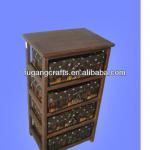 home wooden storage cabinet with willow drawer-FG-18801,brown