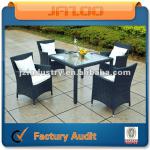 rattan glass dining table and chairs