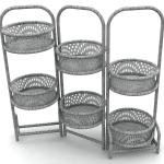 garden rattan flower basket or wicker patio flower basket-HS-SJ0024