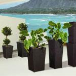 PE rattan flower pot garden furniture