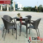 outdoor wicker rattan bistro set/ leisure patio tea coffee table set