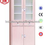 2014 glass door metal office file cabinet with transfer print color adjustable shelf and locks