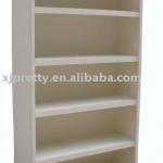 Wooden Bookcase_five tiers MDF WHITE