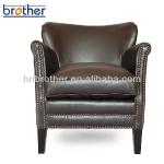 Dark Brown Bonded leather armchair, leather sofa SF1034-sf1034