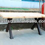 recycle wood with iron base furniture