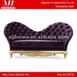 Neoclassic style antique furniture purple velvet love seat sofa BP76