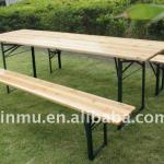 Garden Beer Table and bench-2 Foldable legs