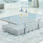 Cohen Stainless steel coffee table PU cover B2030